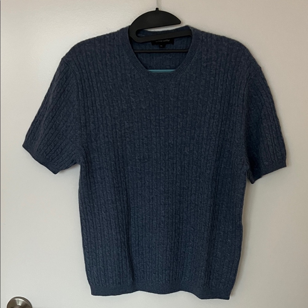 Cozy Navy Blue Women's Crew Neck Sweater